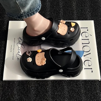 Papuci clog pentru femei, talpă groasă din EVA, EVA exterior, talpă antiaderentă, purtare în două moduri