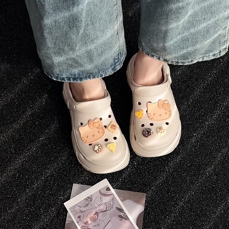 Papuci clog pentru femei, talpă groasă din EVA, EVA exterior, talpă antiaderentă, purtare în două moduri