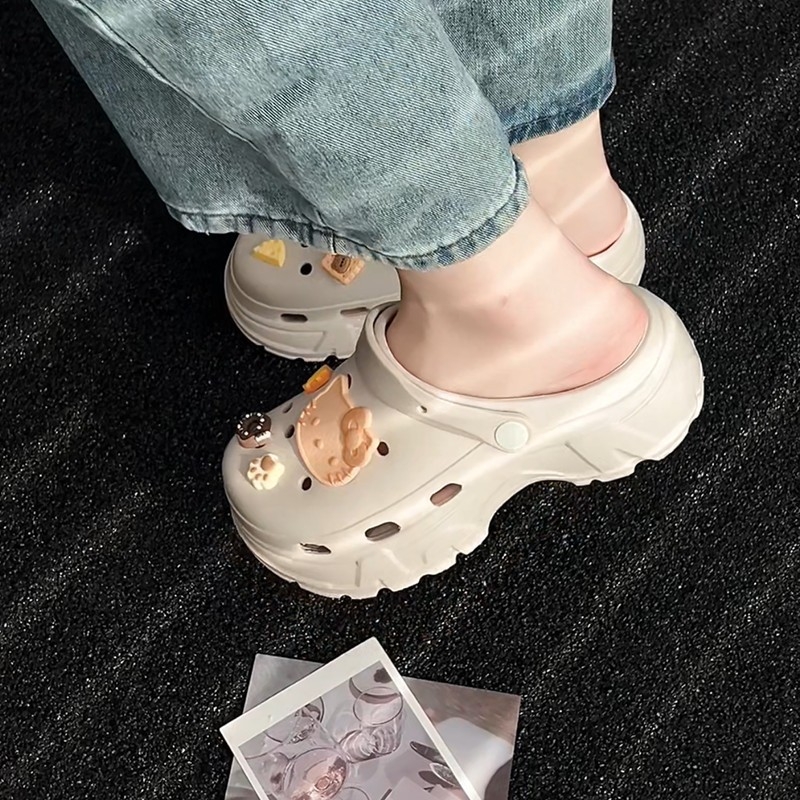 Papuci clog pentru femei, talpă groasă din EVA, EVA exterior, talpă antiaderentă, purtare în două moduri