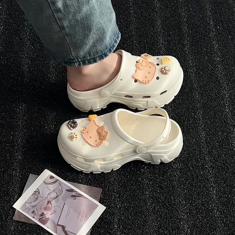 Papuci clog pentru femei, talpă groasă din EVA, EVA exterior, talpă antiaderentă, purtare în două moduri