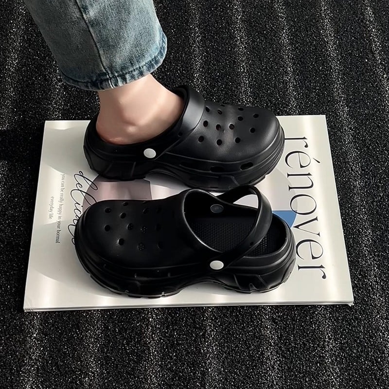 Papuci clog pentru femei, talpă groasă din EVA, EVA exterior, talpă antiaderentă, purtare în două moduri