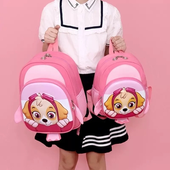 Bērnu neilona skolas mugursoma, pret zaudēšanu, plecu siksnas ar gaisa spilveniem, poliestera odere, priekš pirmskolas vecuma