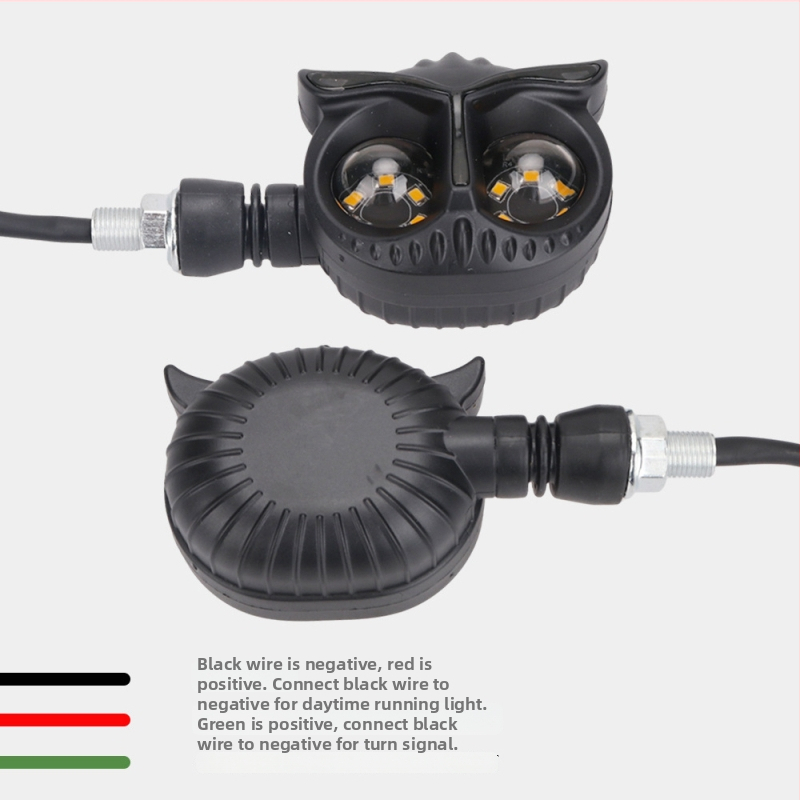 Соваобразен 12V мигач прожектор – модел Motor178, пластмаса, универсална съвместимост