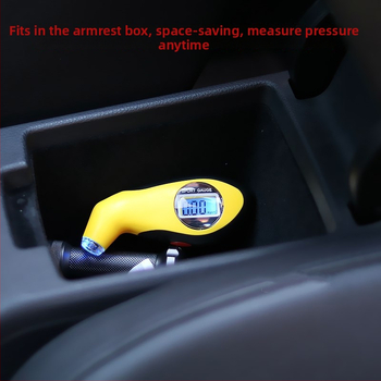 Vysoko presný digitálny tlakomer na pneumatiky pre auto so LCD displejom a LED podsvietením