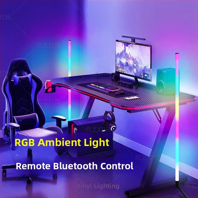 LED grindų lempa, reguliuojamas aukštis, PC+PP korpusas, apšvietimo zona 5–10 m², nuotolinis valdymas