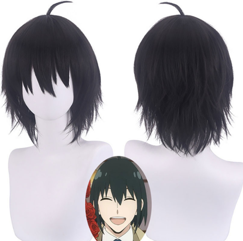 Perucă de cosplay Yuri Blair, păr scurt, material din mătase locală, procesare mecanică