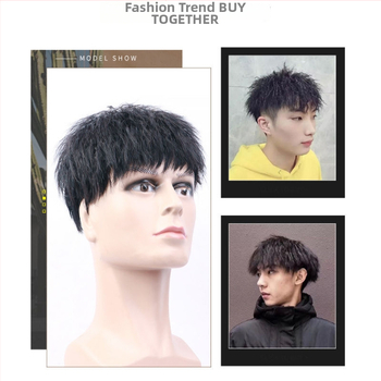 Meeste parukas – Korea stiilis foil-perm lokid, tõelised inimjuuksed, otsmiku juuksepikendus, loomulik välimus