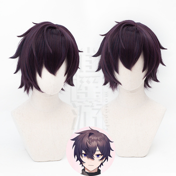 Perucă VTuber pentru cosplay - Stil Shoto, păr scurt, scalp simulativ, fibre cu temperatură înaltă, mecanism