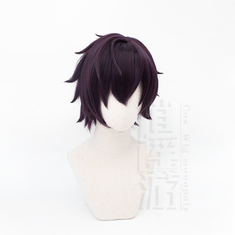 Perucă VTuber pentru cosplay - Stil Shoto, păr scurt, scalp simulativ, fibre cu temperatură înaltă, mecanism