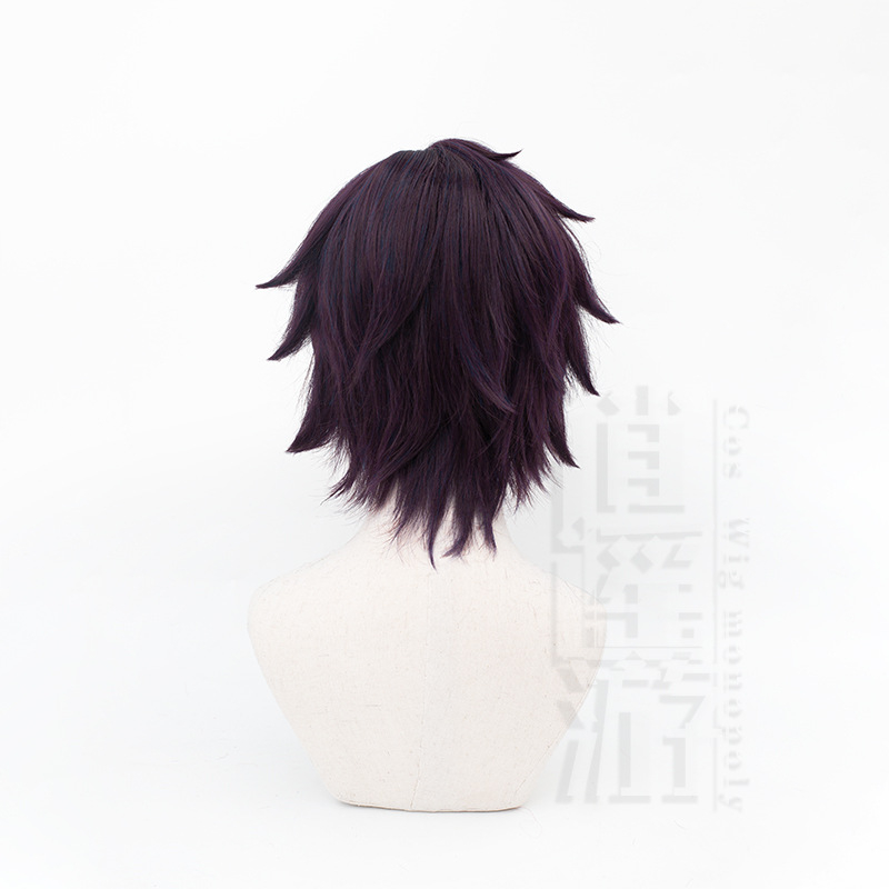 Perucă VTuber pentru cosplay - Stil Shoto, păr scurt, scalp simulativ, fibre cu temperatură înaltă, mecanism