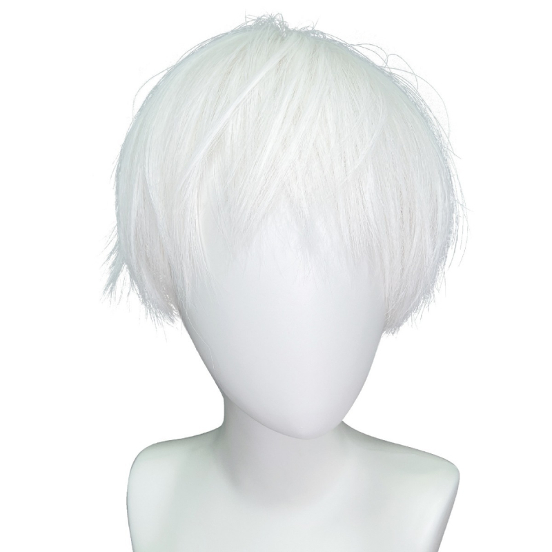 Perucă cosplay pentru bărbați, lungime scurtă, material mătase locală, model 524, construcție mecanică, vopsire fără încălzire, aspect pufos și natural, marca Mera Silk