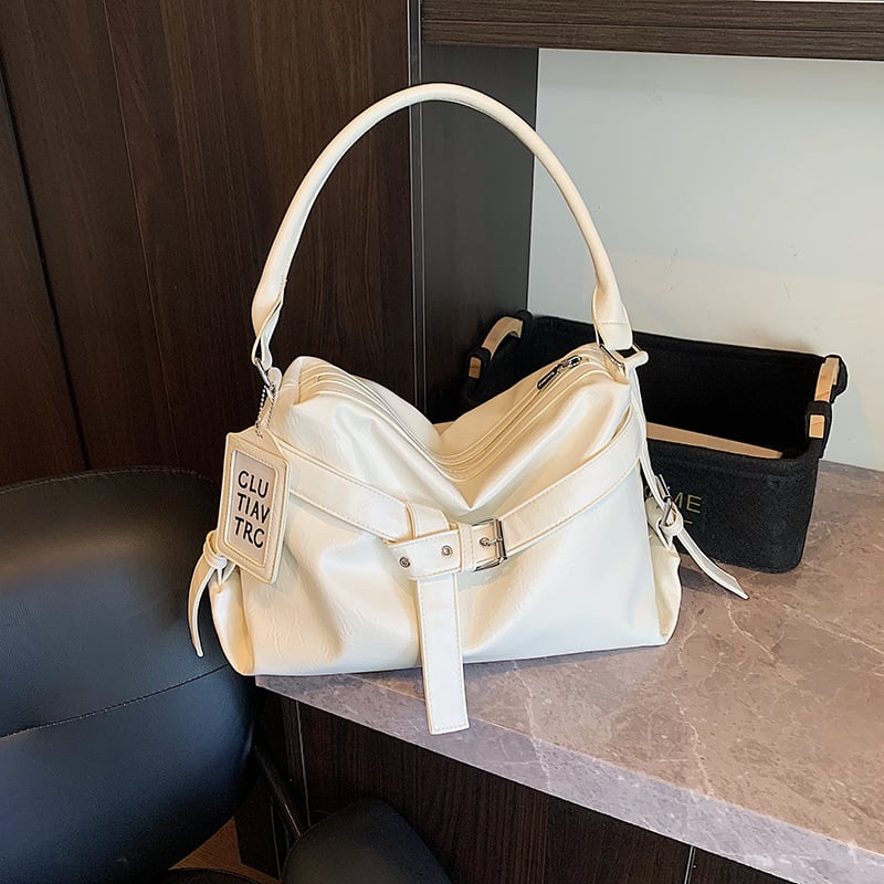 PU kožená Tote taška, ulicný štýl, horizontálny štvorcový tvar, zipsové uzatváranie, vnútorná kapsa na telefón