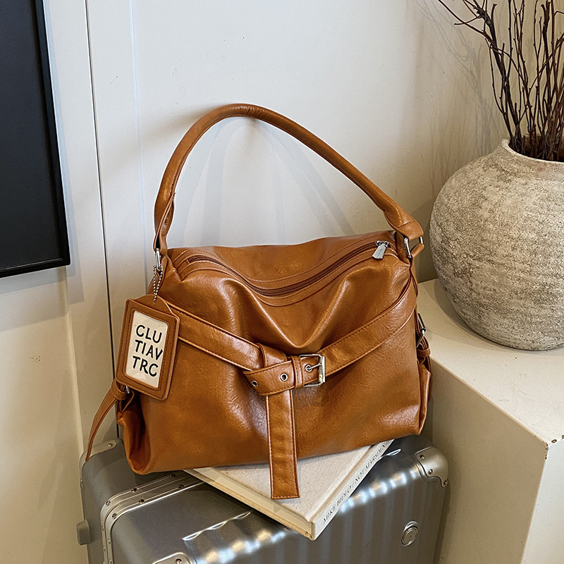 PU kožená Tote taška, ulicný štýl, horizontálny štvorcový tvar, zipsové uzatváranie, vnútorná kapsa na telefón