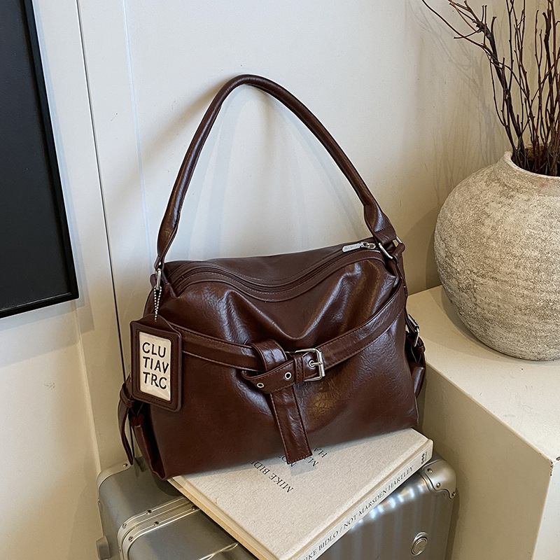 PU kožená Tote taška, ulicný štýl, horizontálny štvorcový tvar, zipsové uzatváranie, vnútorná kapsa na telefón