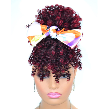 Перука с опашка и челка, термоустойчива нишка, модел FBLHBZ06, механична обработка, подходяща за всички лица, не е подходяща за боядисване с горещи методи