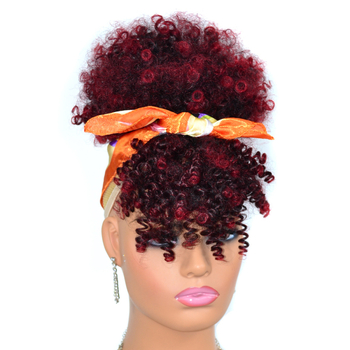 Перука с опашка и челка, термоустойчива нишка, модел FBLHBZ06, механична обработка, подходяща за всички лица, не е подходяща за боядисване с горещи методи