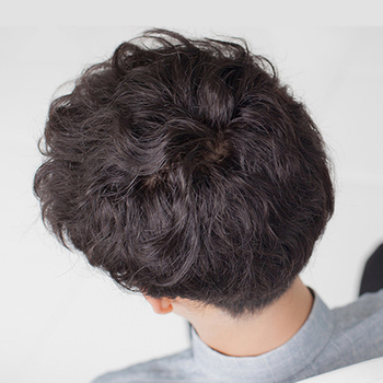 Pánska parochňa, kórejský štýl, krátke kučeravé vlasy, nadýchaný realistický vzhľad, vlákna odolné voči teplu, model 8824