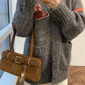 Unisex sametist kotis tote kott, varjatud tõmbluka tasku, polüester vooder, 3D-struktuuriline horisontaalne ruudu kuju, üks õlarihm