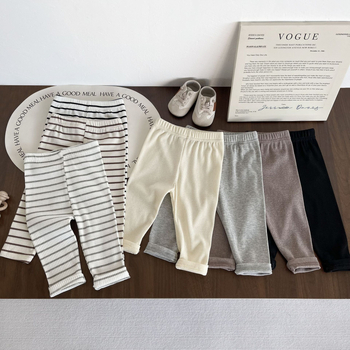 Colanți pentru copii din bumbac, primăvară, talie medie, fără deschidere la zona inghinală, pentru 1–3 ani