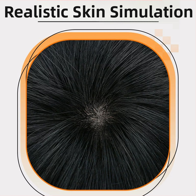 Meeste parukas - Korea stiilis, täielik peakattega, lühike juukse pikkus; Tõelised inimeste juuksed; Mudel: Differential Broken Cover; Võib värvida