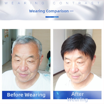 Meeste parukas tõelistest inimeste juustest, lühikesed juuksed, mehhaaniline ja käsitsi kudumine, võib värvida