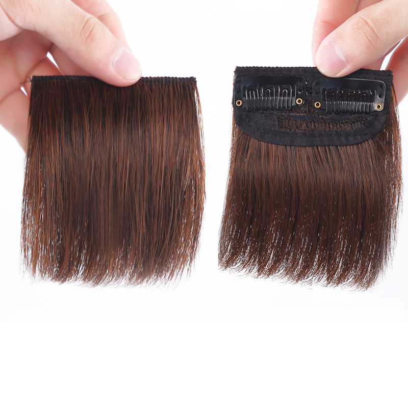 Перука за мъже с обемен коронален участък и изкуствена челка — матово термоустойчиво влакно, тип коса: обем, механизъм на обработка, Katyr