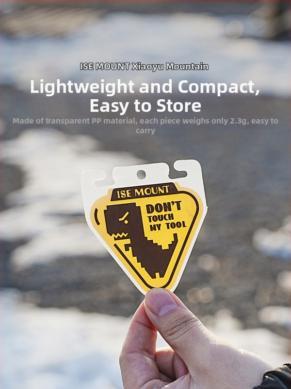 ISE MOUNT Ārējais gaismas brīdinājuma zīme kempingam, pārnēsājama PP plāksne, trīsstūrveida gaisma
