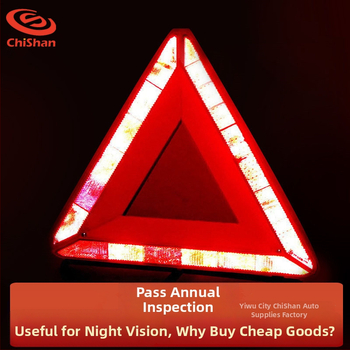 Automobilio įspėjimo trikampis, sulankstomas, ABS, atspindintis, tripod stovas, 650 g