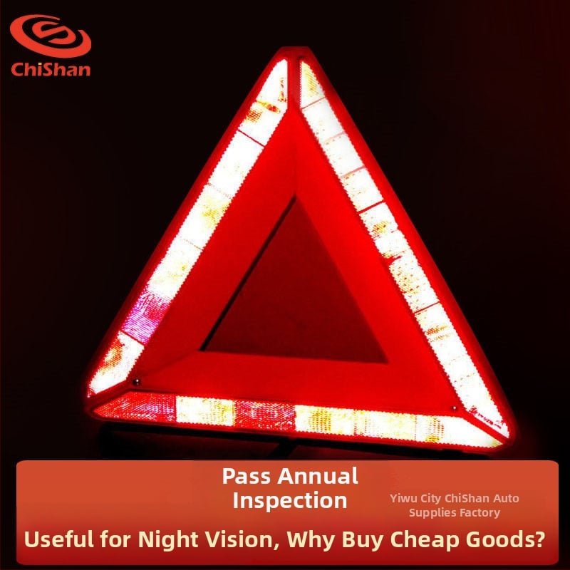 Automobilio įspėjimo trikampis, sulankstomas, ABS, atspindintis, tripod stovas, 650 g