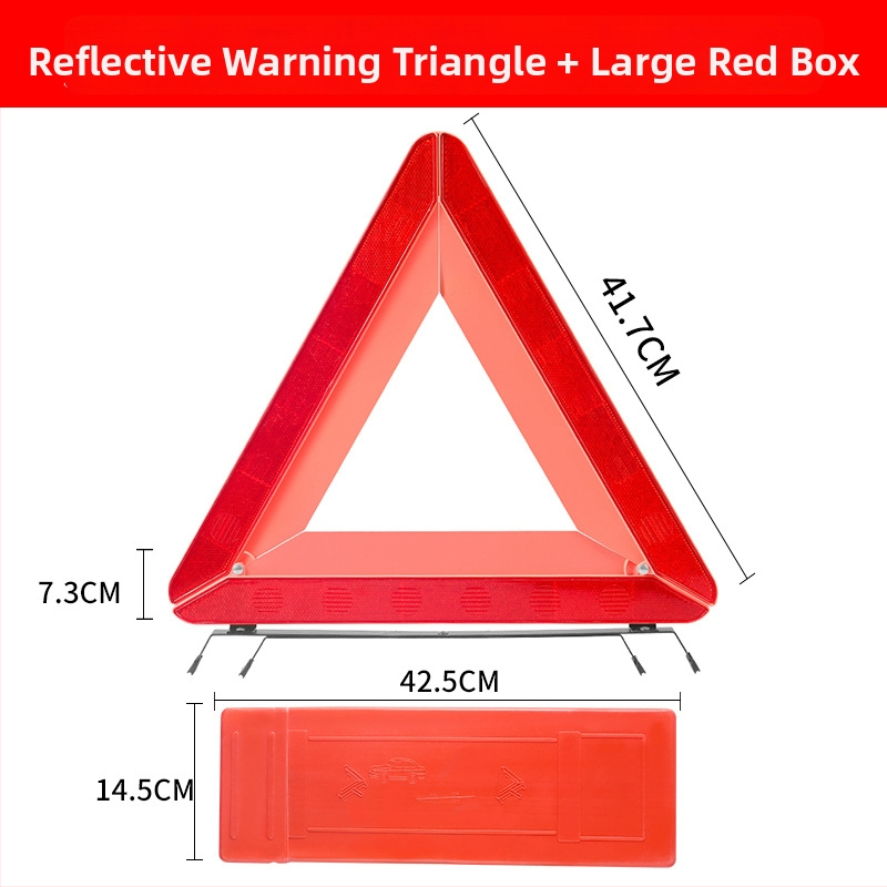 Automobilio įspėjimo trikampis, sulankstomas, ABS, atspindintis, tripod stovas, 650 g