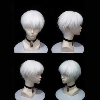 Perucă cosplay: Kaneki Ken, păr scurt, fibră rezistentă la temperatură, mecanism