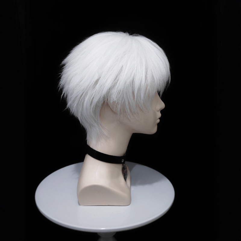 Perucă cosplay: Kaneki Ken, păr scurt, fibră rezistentă la temperatură, mecanism