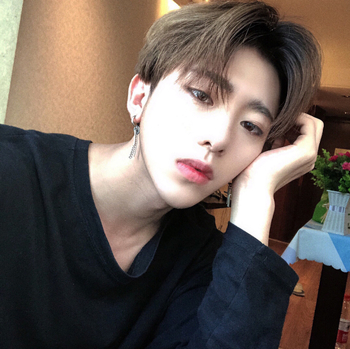 Perucă, stil coreean, cu despărțire la mijloc, fibre rezistente la temperaturi înalte, poate fi vopsită