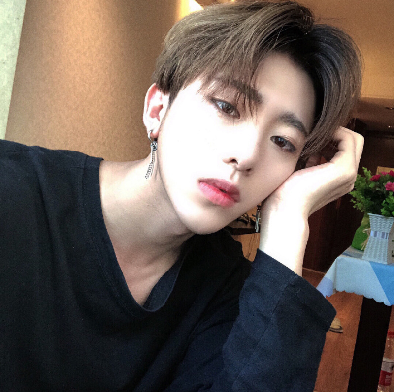 Perucă, stil coreean, cu despărțire la mijloc, fibre rezistente la temperaturi înalte, poate fi vopsită