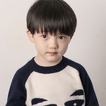 Perucă pentru copii Baifumi 901, păr scurt drept în stil coreean, franjă dreaptă, material: fir cu temperatură înaltă, cap complet respirabil