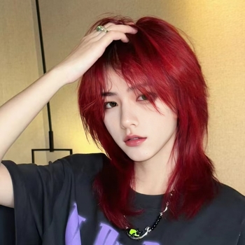 Perucă COS, păr lung, stil mullet, model 786, fir rezistent la temperaturi înalte