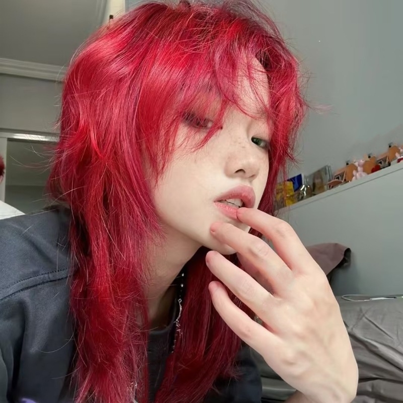 Perucă COS, păr lung, stil mullet, model 786, fir rezistent la temperaturi înalte