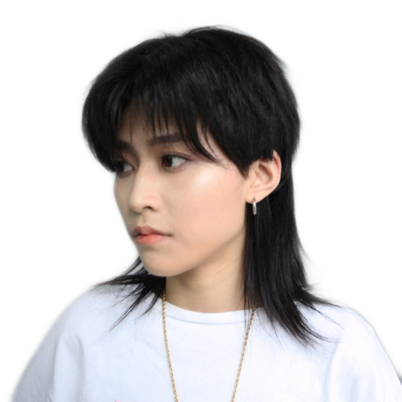 Перука за върха на главата, едно парче, невидима и дишаща, права коса, около 5 см, термоустойчиви влакна, може да се боядисва, модел 5006