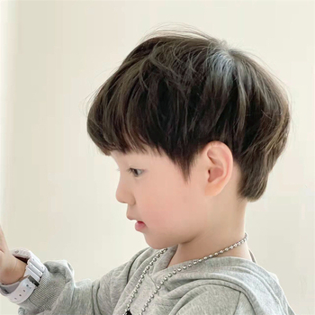 Perucă pentru copii, păr scurt drept, franjură Qi, fibre rezistente la temperatură, model 906