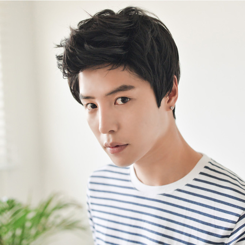 Meeste parukas, lühikesed juuksed, kõrge temperatuuriga kiud, mudel 327, värvima saab