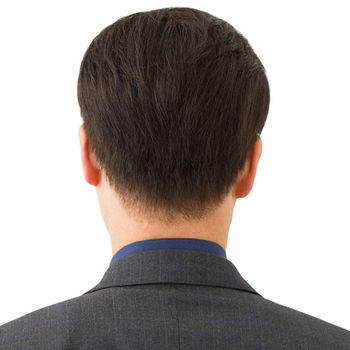 Pánska paruka, model 9552, ľudské vlasy, krátke, rovný účes; môže sa farbiť alebo permovať
