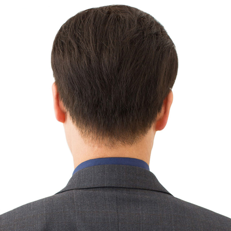 Pánska paruka, model 9552, ľudské vlasy, krátke, rovný účes; môže sa farbiť alebo permovať