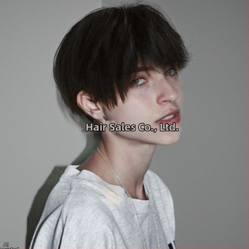 Vyrų paruka, trumpi tiesūs plaukai, aukštos temperatūros sintetinis pluoštas, įmanoma dažyti, įtikinamas įvaizdis