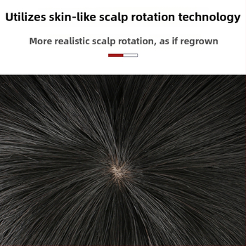 Vyrinė peruka iš tikrų plaukų, vainos papildymo panelė, trumpi tiesūs plaukai, lengva ir kvėpuojanti, galima dažyti ir perm.