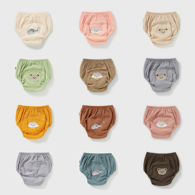 Dječje hlačice za trening toaleta, 100% pamuk gazasta tkanina, kategorija A, perive, za dob 6–12 mjeseci do 1–3 godine, 12–20 kg