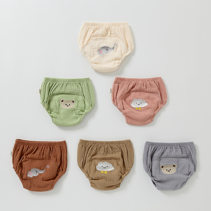 Dječje hlačice za trening toaleta, 100% pamuk gazasta tkanina, kategorija A, perive, za dob 6–12 mjeseci do 1–3 godine, 12–20 kg