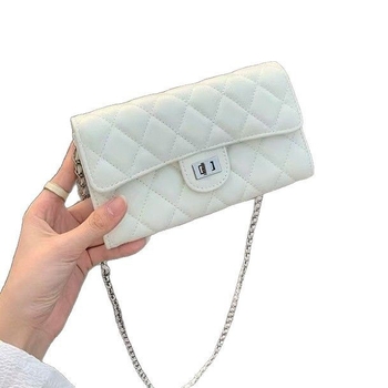 Crossbody kott - PU materjal, horisontaalne ruuduline kuju, lukustus, sisemine telefoni-tasku, polüester vooder