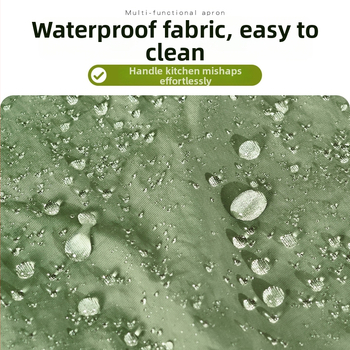 Taslanist tehtud köögiprijuune pikkade varrukatega, õli- ja veekindel, värske stiil, karikatuuride motiiviga, täiskasvanutele.