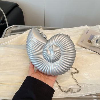 Geantă de seară cu spirală pentru crossbody - acril, căptușeală din poliester, închidere cu cataramă, formă spirală, stil retro european-american, vară 2025