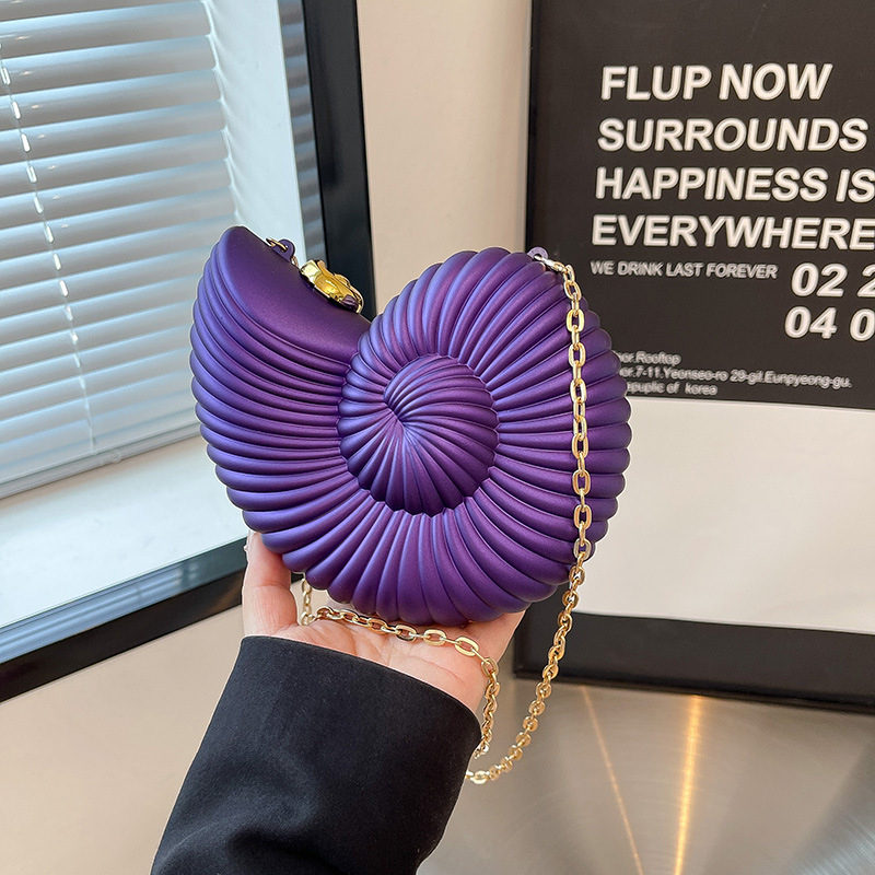 Geantă de seară cu spirală pentru crossbody - acril, căptușeală din poliester, închidere cu cataramă, formă spirală, stil retro european-american, vară 2025